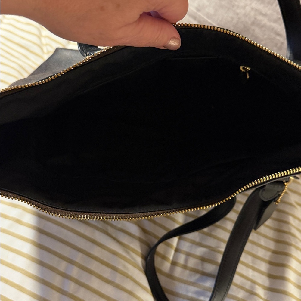 Coach Brown Signature Canvas Tote with Gold Hardware - Picture 4 of 7